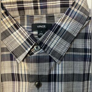 Multi color striped VINCE button down.